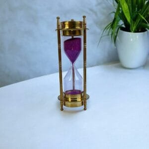 01-Minute Sandclock with Dual Compass by Brass Enclave™